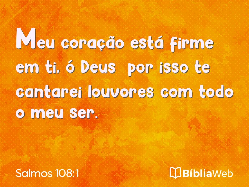 Salmos 108:1 em imagem para compartilhar