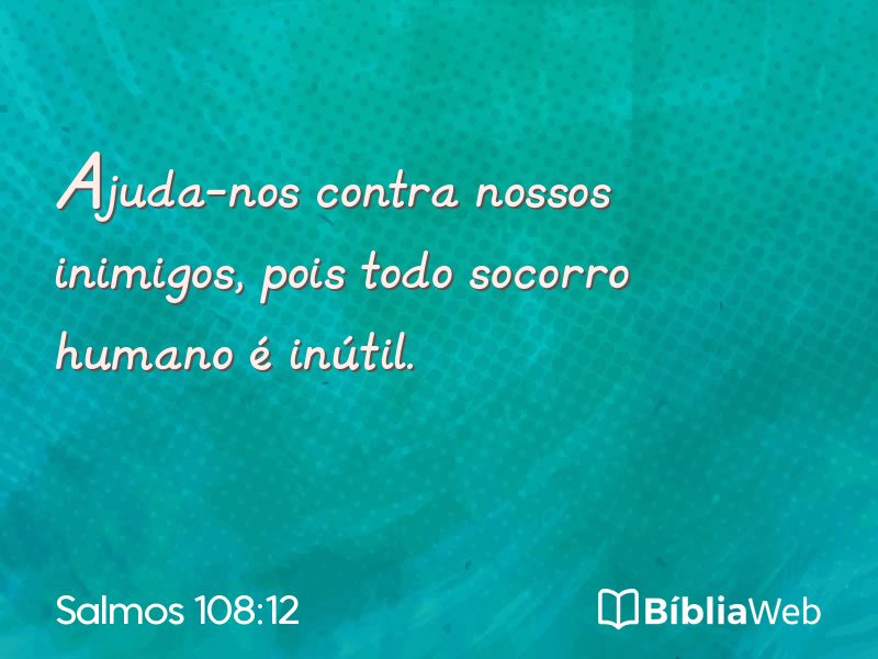 Salmos 108:12 em imagem para compartilhar