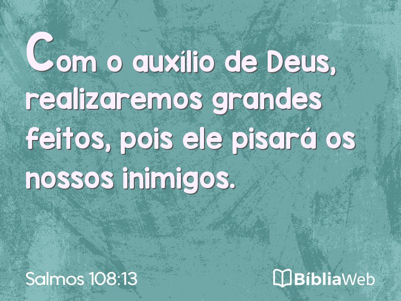 Salmos 108:13 em imagem para compartilhar