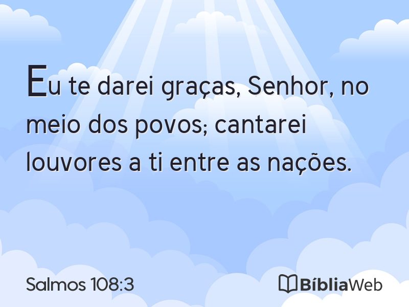 Salmos 108:3 em imagem para compartilhar