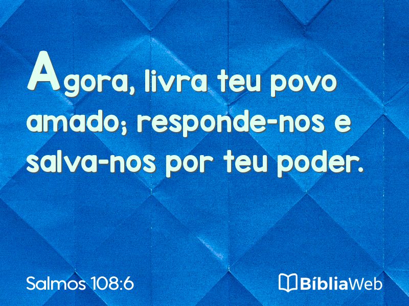 Salmos 108:6 em imagem para compartilhar