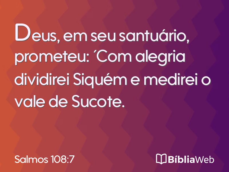 Salmos 108:7 em imagem para compartilhar