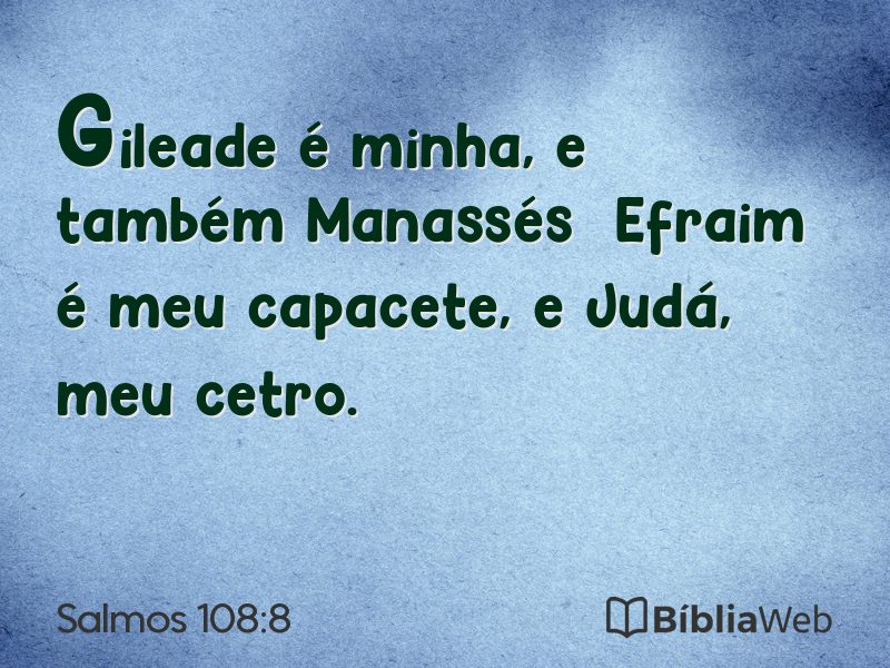 Salmos 108:8 em imagem para compartilhar