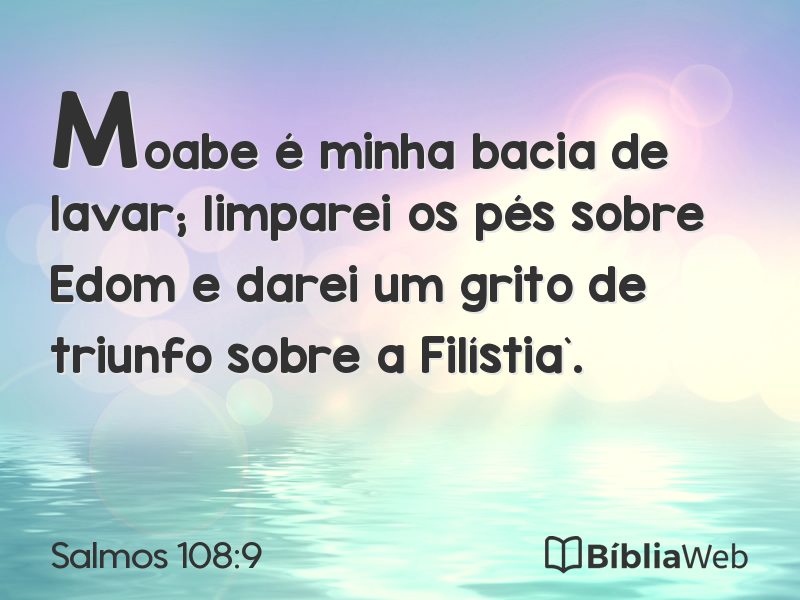 Salmos 108:9 em imagem para compartilhar