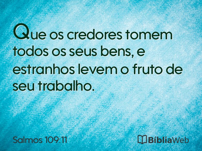 Salmos 109:11 em imagem para compartilhar