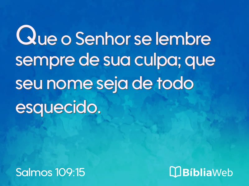 Salmos 109:15 em imagem para compartilhar