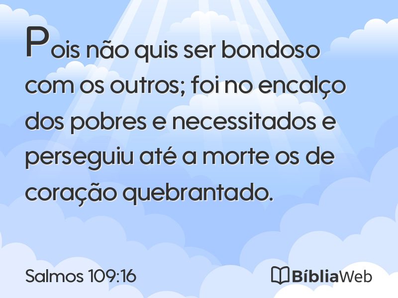 Salmos 109:16 em imagem para compartilhar