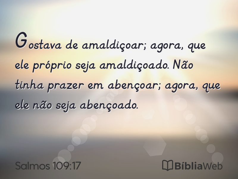 Salmos 109:17 em imagem para compartilhar