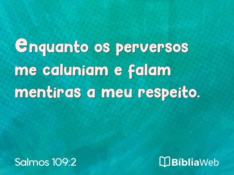 Salmos 109:2 em imagem para compartilhar