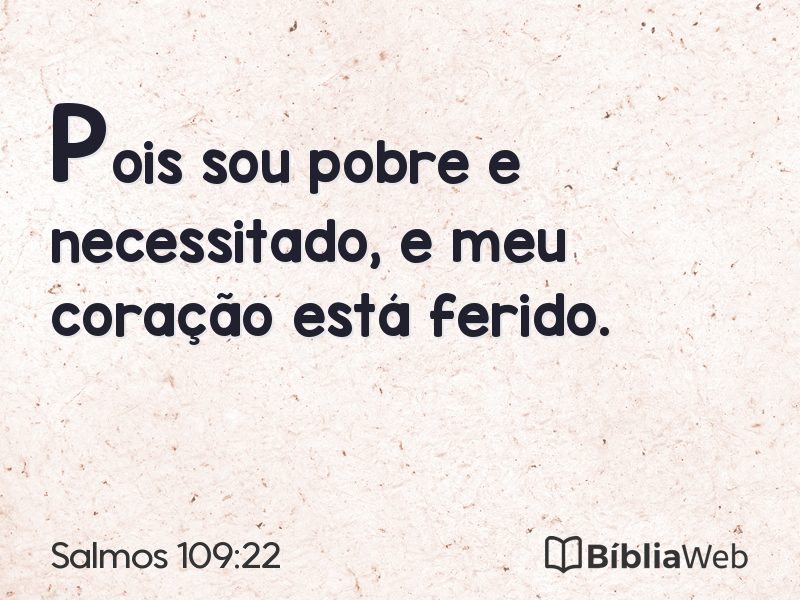 Salmos 109:22 em imagem para compartilhar