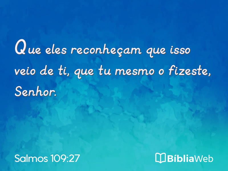Salmos 109:27 em imagem para compartilhar