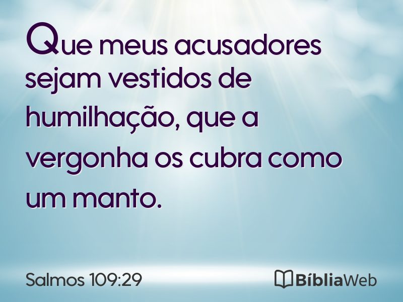 Salmos 109:29 em imagem para compartilhar