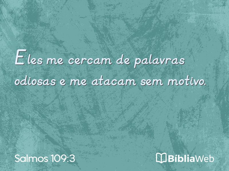 Salmos 109:3 em imagem para compartilhar