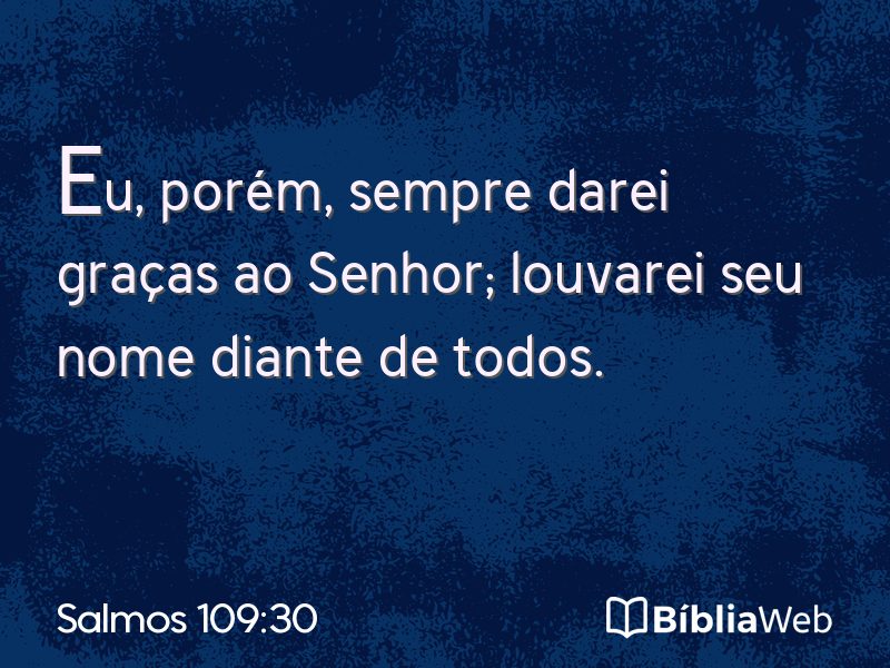Salmos 109:30 em imagem para compartilhar