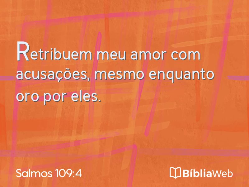 Salmos 109:4 em imagem para compartilhar