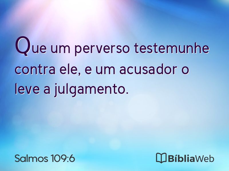 Salmos 109:6 em imagem para compartilhar