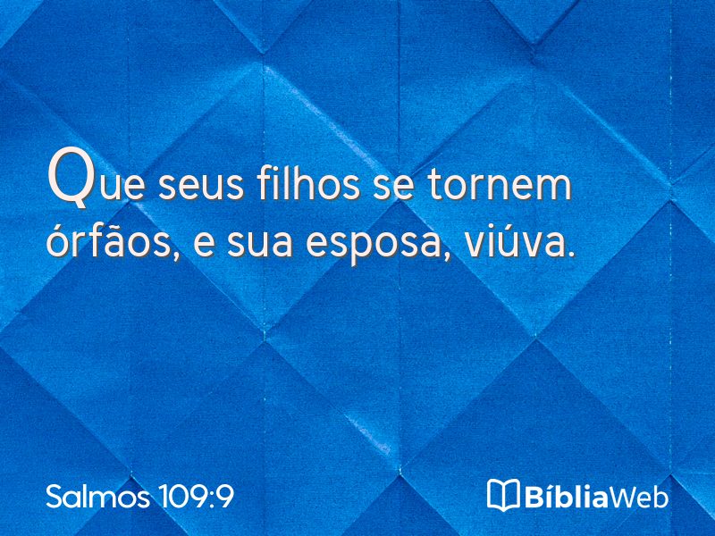 Salmos 109:9 em imagem para compartilhar