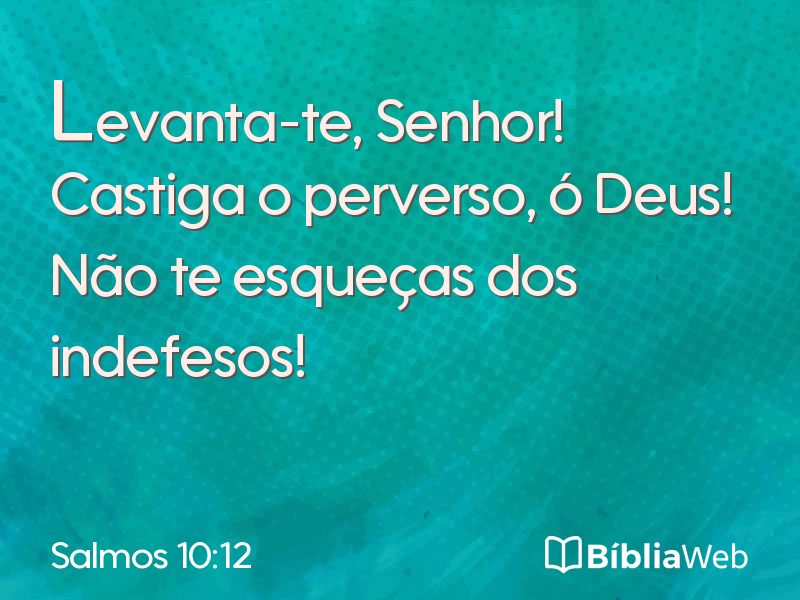 Salmos 10:12 em imagem para compartilhar