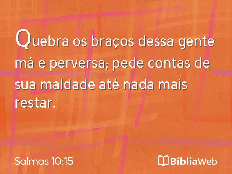 Salmos 10:15 em imagem para compartilhar