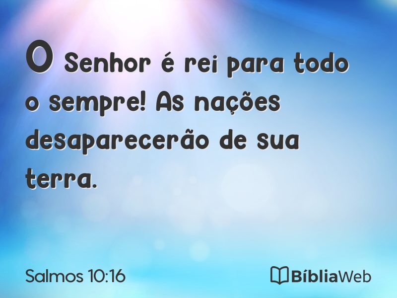 Salmos 10:16 em imagem para compartilhar