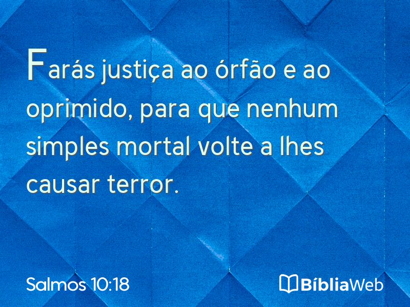 Salmos 10:18 em imagem para compartilhar