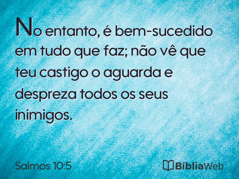 Salmos 10:5 em imagem para compartilhar