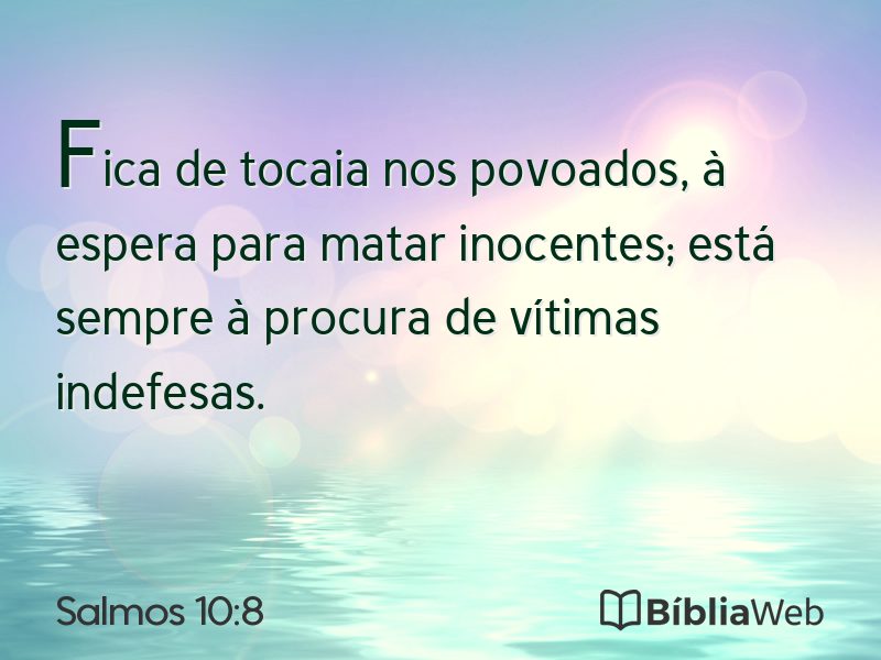Salmos 10:8 em imagem para compartilhar