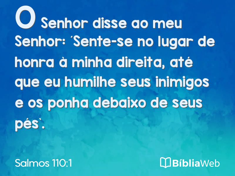 Salmos 110:1 em imagem para compartilhar