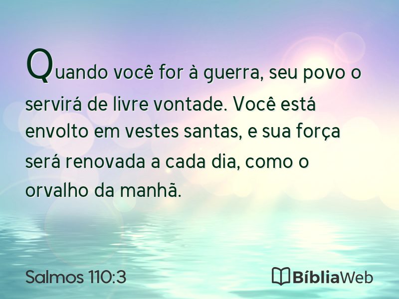 Salmos 110:3 em imagem para compartilhar