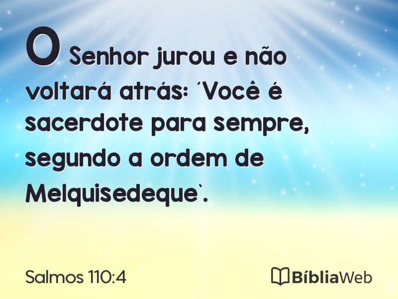 Salmos 110:4 em imagem para compartilhar