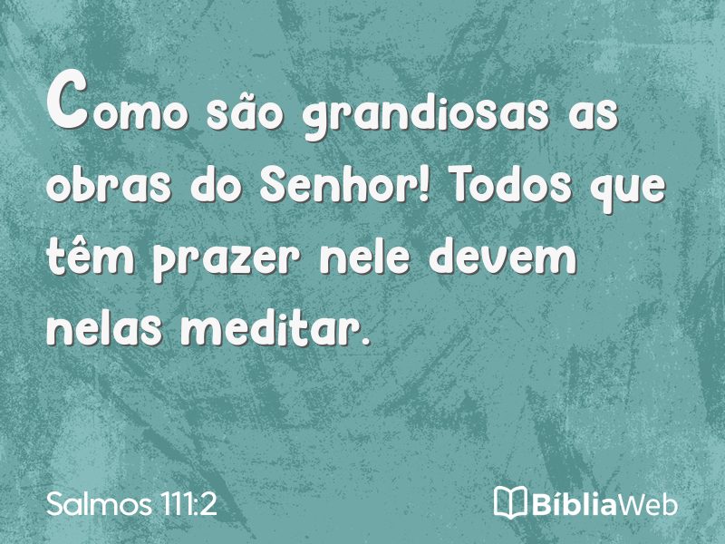 Salmos 111:2 em imagem para compartilhar