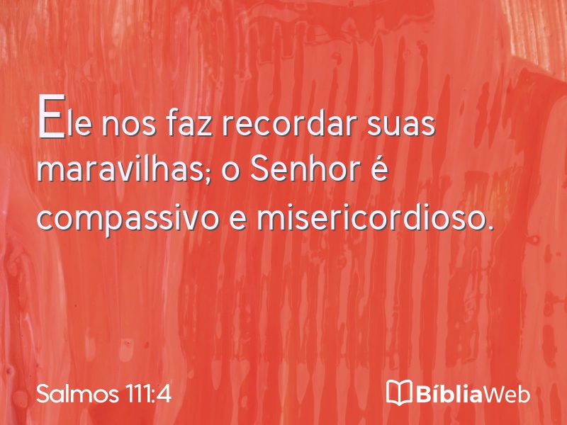 Salmos 111:4 em imagem para compartilhar
