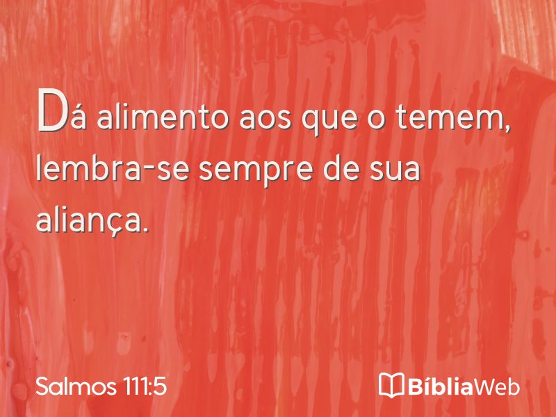 Salmos 111:5 em imagem para compartilhar