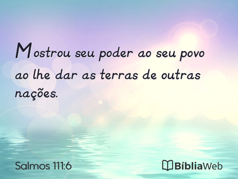 Salmos 111:6 em imagem para compartilhar