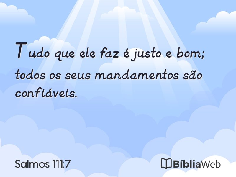 Salmos 111:7 em imagem para compartilhar