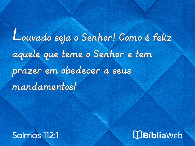 Salmos 112:1 em imagem para compartilhar