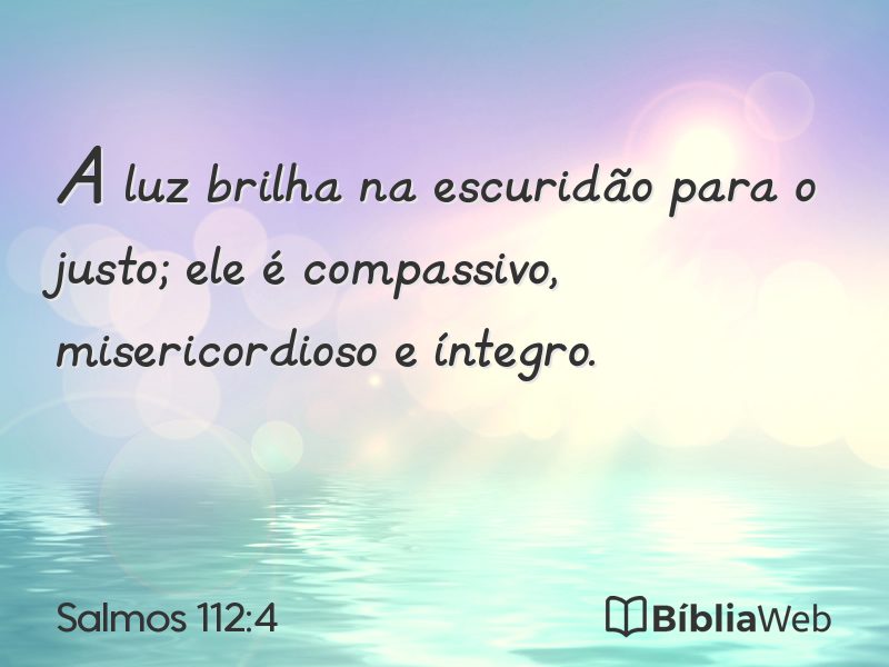 Salmos 112:4 em imagem para compartilhar