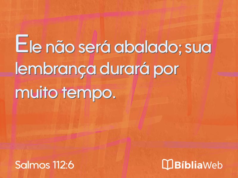 Salmos 112:6 em imagem para compartilhar