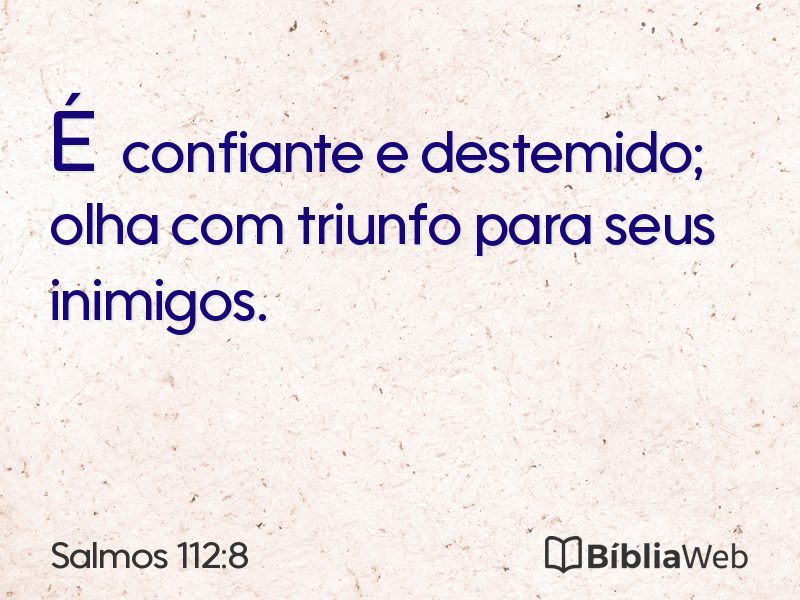 Salmos 112:8 em imagem para compartilhar