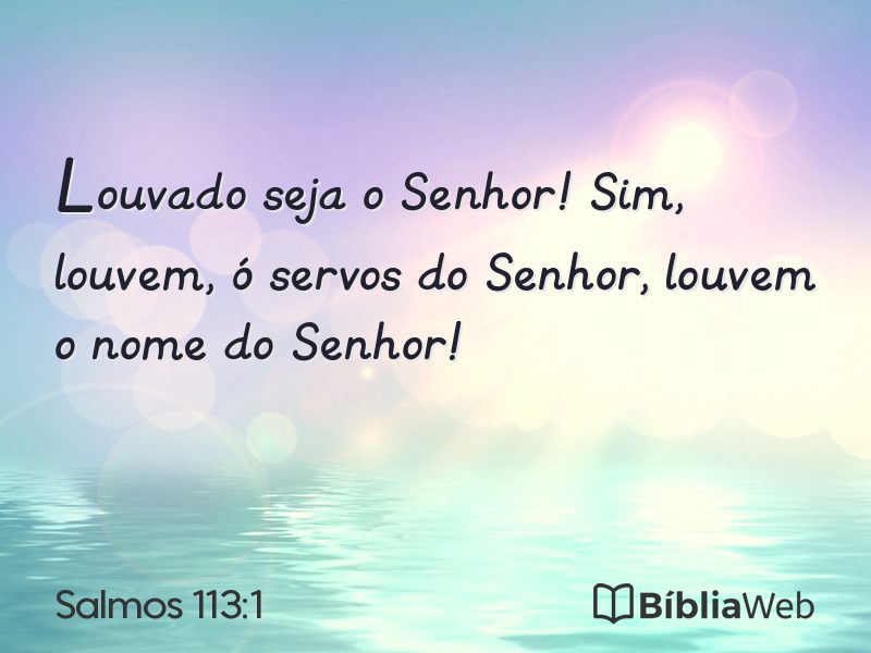 Salmos 113:1 em imagem para compartilhar