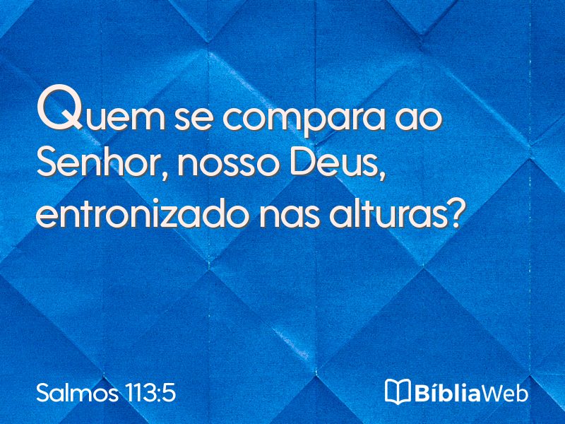 Salmos 113:5 em imagem para compartilhar