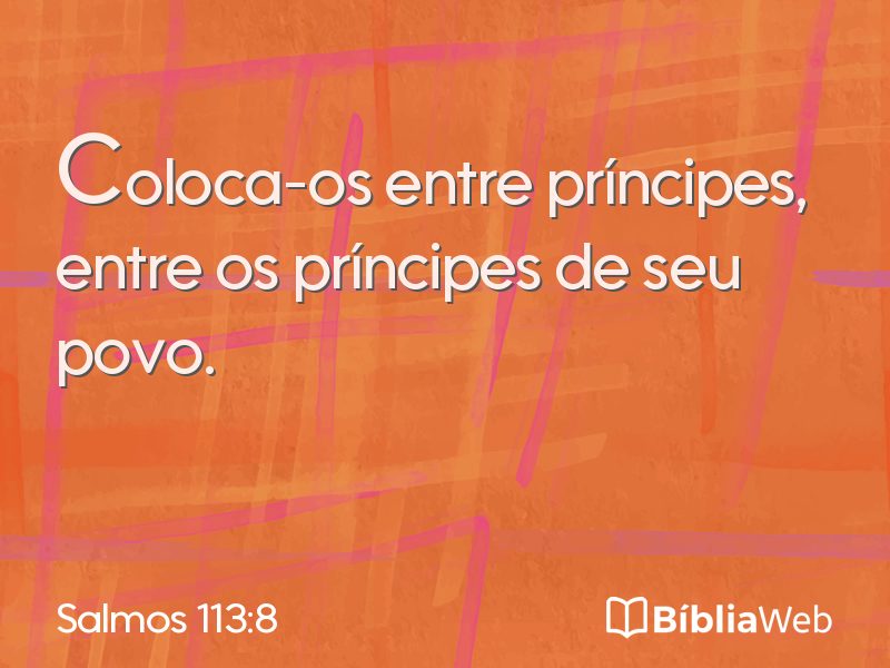 Salmos 113:8 em imagem para compartilhar