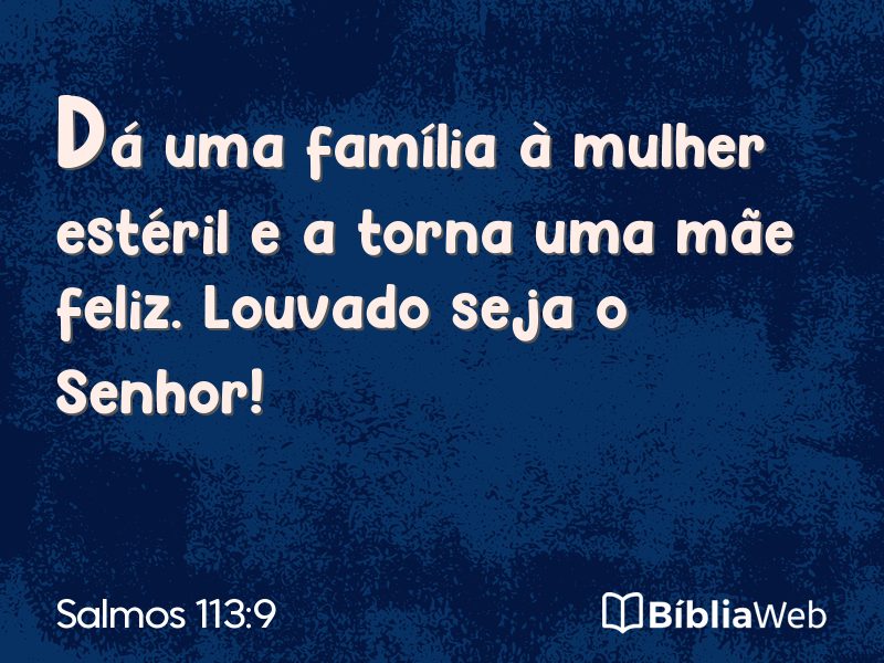 Salmos 113:9 em imagem para compartilhar