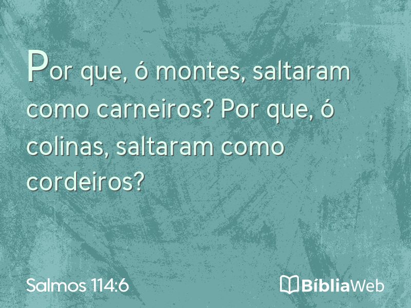 Salmos 114:6 em imagem para compartilhar