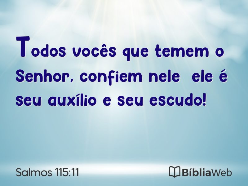 Salmos 115:11 em imagem para compartilhar