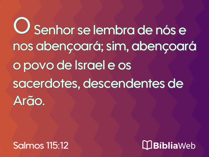 Salmos 115:12 em imagem para compartilhar