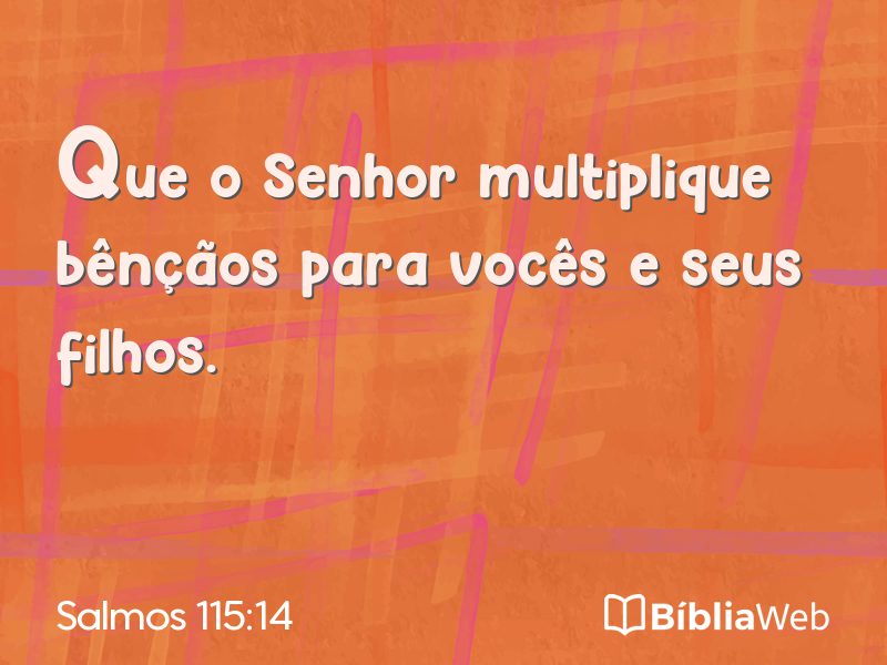 Salmos 115:14 em imagem para compartilhar