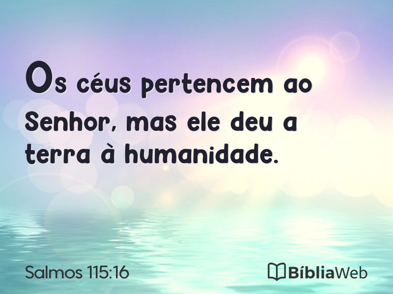 Salmos 115:16 em imagem para compartilhar