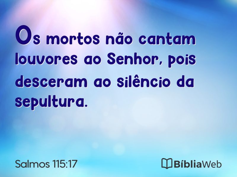 Salmos 115:17 em imagem para compartilhar