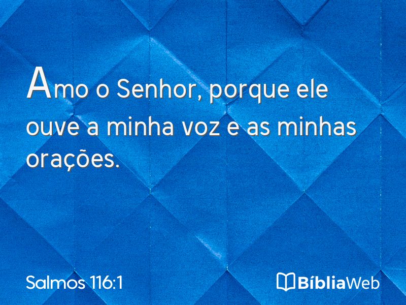 Salmos 116:1 em imagem para compartilhar
